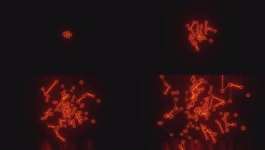 连接的节点扩散和繁殖高清在线视频素材下载