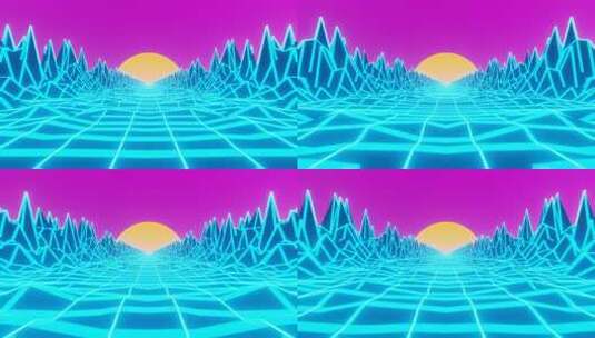 DJ动画，80'舞蹈风格，3D渲染高清在线视频素材下载