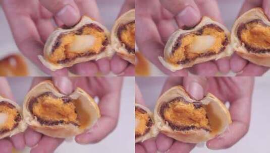 中式甜品蛋黄酥 (9)高清在线视频素材下载