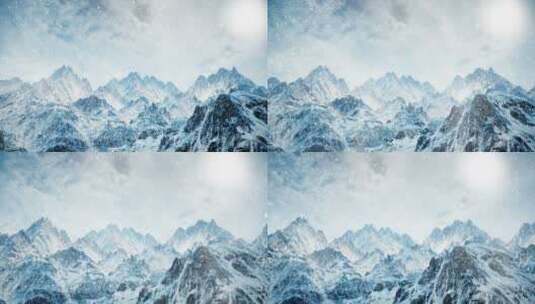 【4K】 雪山背景视频1高清在线视频素材下载