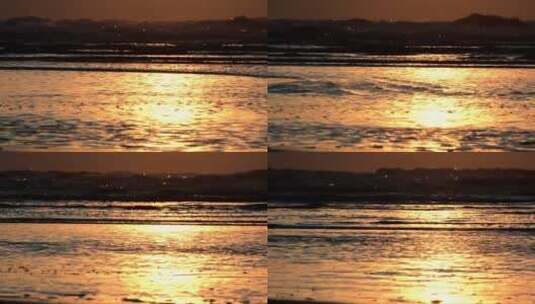 阳光照耀下的海浪高清在线视频素材下载