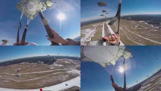国际伞兵跳伞高清在线视频素材下载