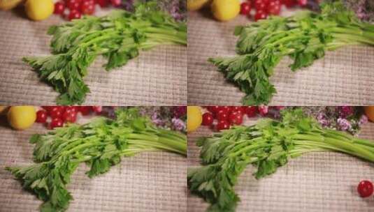 芹菜蔬菜纤维高清在线视频素材下载