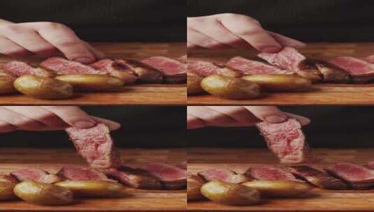 餐饮行业视频素材-牛排高清在线视频素材下载