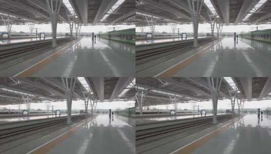 上海虹桥火车站进站乘车4K实拍高清在线视频素材下载