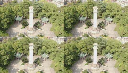 衡阳人民英雄纪念碑航拍高清在线视频素材下载