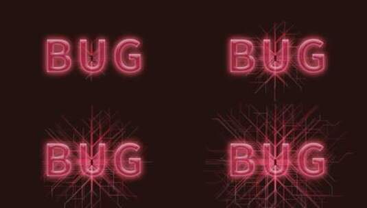 BUG三维科技感电路板生长线条场景高清在线视频素材下载