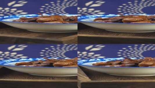 酱卤鸭胗卤菜熟食鸭胗美味4k竖版滑轨平移高清在线视频素材下载
