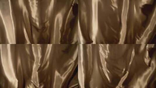 金色系丝绸织物飘动 (5)高清在线视频素材下载