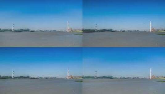 江苏江阴长江公路大桥大景延时高清在线视频素材下载