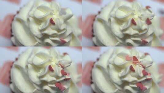 情人节甜点纸杯蛋糕高清在线视频素材下载
