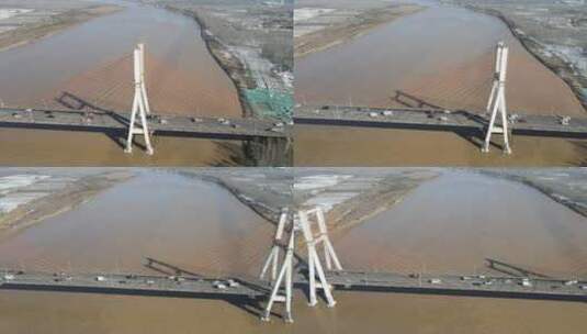 济南黄河大桥高清在线视频素材下载