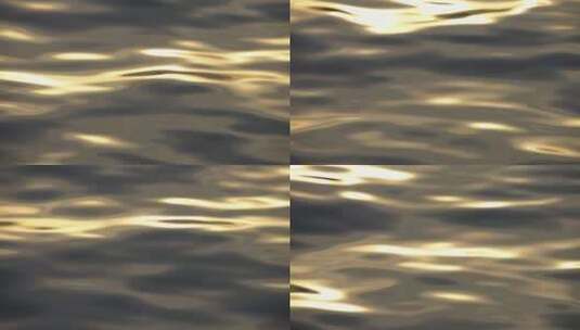 金色水面湖面波光粼粼江面湖水河流黄昏波光高清在线视频素材下载