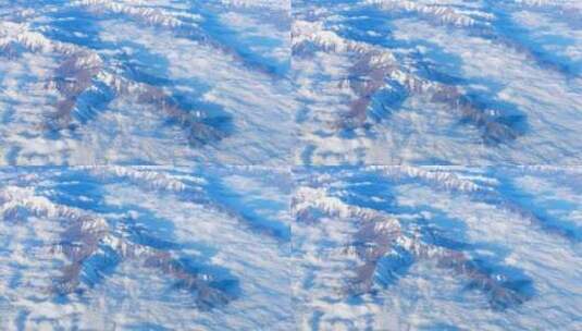 从飞机上俯瞰山脉景色高清在线视频素材下载