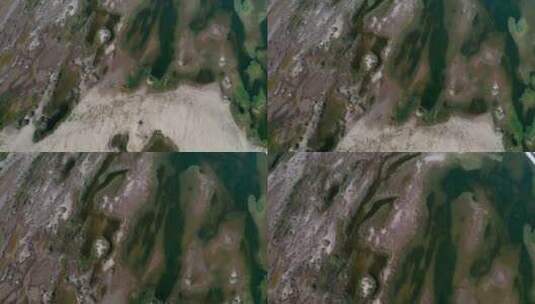 荒漠中的特玛湖高清在线视频素材下载
