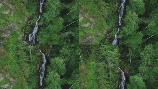 森林里的瀑布高清在线视频素材下载