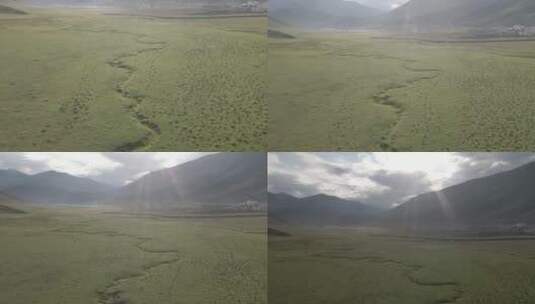 新疆喀纳斯草原航拍高清在线视频素材下载