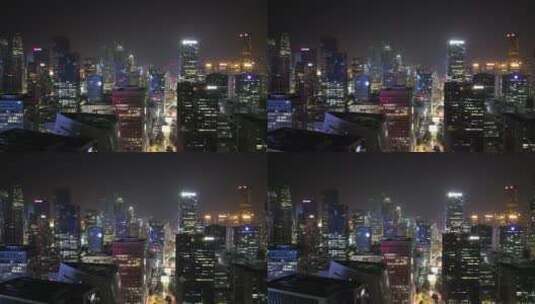 4K航拍深圳夜景互联网科技城市天际线高清在线视频素材下载