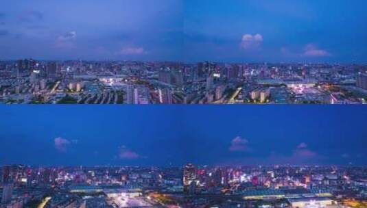 郑州航拍夜景延时高清在线视频素材下载