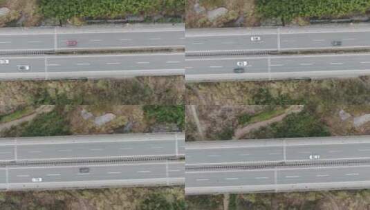 公路道路交通车辆航拍高清在线视频素材下载