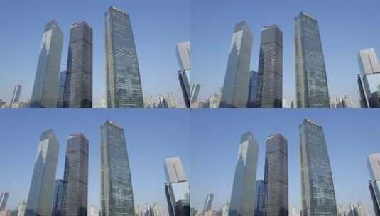 2022广州珠江新城花城广场富力恒大东塔高清在线视频素材下载