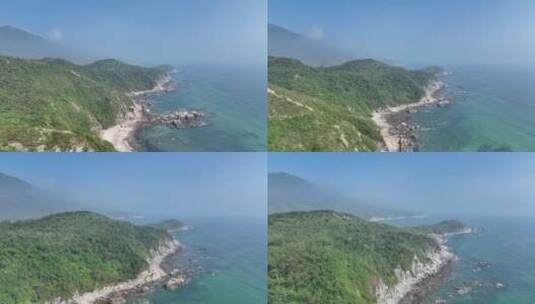 航拍深圳东西涌天文台海岸线景观4K高清在线视频素材下载