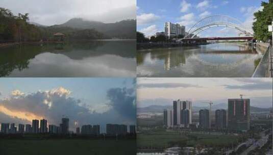 广东江门市区景区延时摄影素材合集高清在线视频素材下载