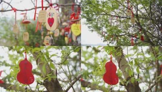 泸沽湖 许愿树 许愿树 -美好心愿-祈福 心愿高清在线视频素材下载