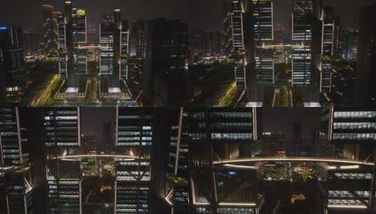 【正版4K素材】大疆天空之城航拍夜景高清在线视频素材下载