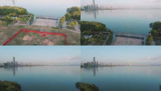 深圳人才公园航拍素材高清在线视频素材下载