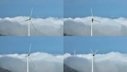 4K 风车山风力发电绿色清洁能源高清在线视频素材下载
