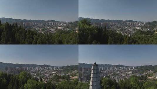 5.1k画质，贵州省织金县城市航拍高清在线视频素材下载
