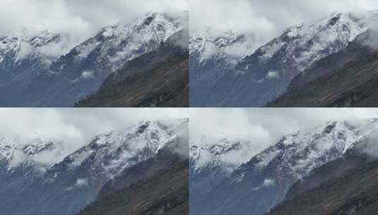 西藏南迦巴瓦峰山峦航拍709高清在线视频素材下载