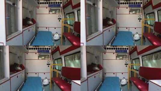 负压救护车内部空间高清在线视频素材下载