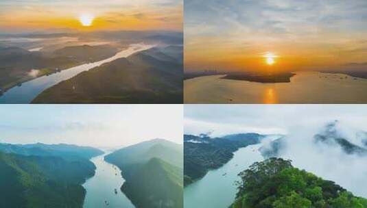 河流 祖国山河 河流日出日落延时高清在线视频素材下载