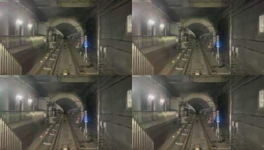 穿越地铁隧道高清在线视频素材下载