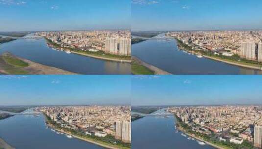 哈尔滨城市大全景航拍高清在线视频素材下载
