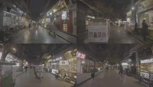 西安小吃回民街空镜拍摄延时商业街人流夜景高清在线视频素材下载