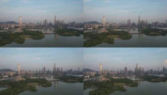 深圳南山航拍高清在线视频素材下载