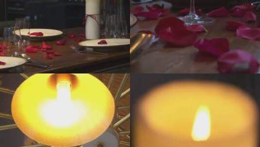 葡萄酒 烛光晚餐浪漫晚餐高清在线视频素材下载