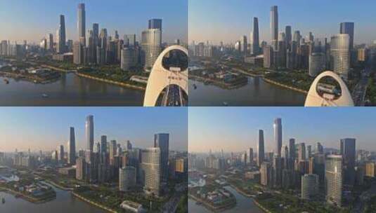 珠江新城广州城市宣传片航拍高清在线视频素材下载
