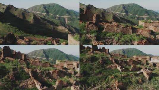 被遗弃的阿穆兹基山区村庄高清在线视频素材下载