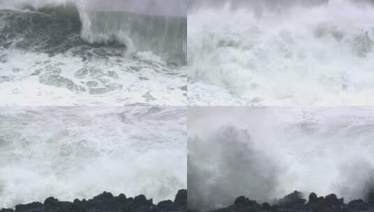 海浪波涛汹涌高清实拍素材高清在线视频素材下载