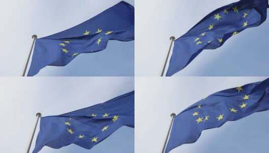 欧盟国旗高清在线视频素材下载
