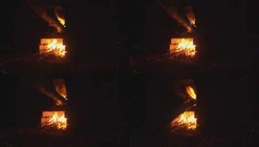 火焰火把篝火火焰燃烧高清在线视频素材下载