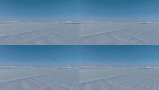 航拍呼伦贝尔垦区雪原风光高清在线视频素材下载