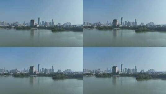 惠州城市风光航拍惠城区西湖城市景观风景高清在线视频素材下载