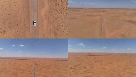 车在沙漠中行驶高清在线视频素材下载