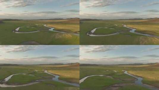 呼伦贝尔草原莫尔格勒河风景高清在线视频素材下载