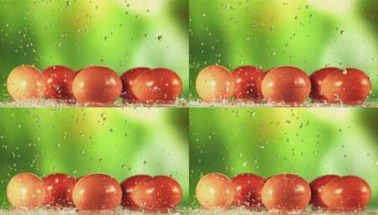 水滴落在鸡蛋上高清在线视频素材下载